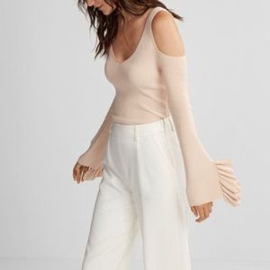 XXS Express Ruffle Bell Sleeve V-Neck Sweater